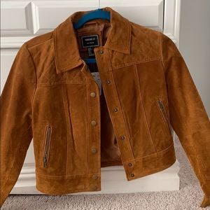Forever 21 brown suede Moto jacket